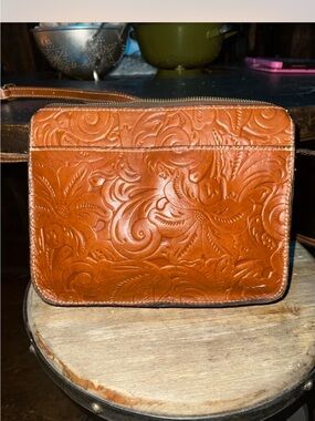 Patricia Nash Embossed Leather Crossbody Bag